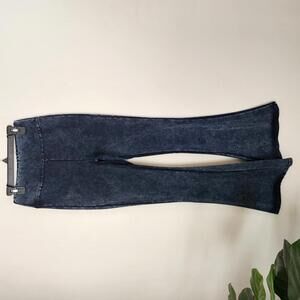 Earthbound Flared Denim look Leggings Stylish High Waisted Fit womens small